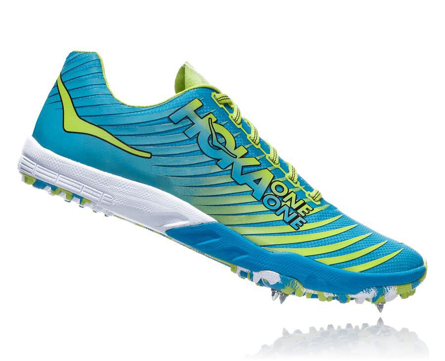 Zapatillas Atletismo Hoka One One Hombre - Evo Xc - Azules/Verde - ZIM826104